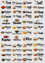 Waterproof Kitchen Spice Jar Label Stickers (Pack of 1 - 60 Stickers)